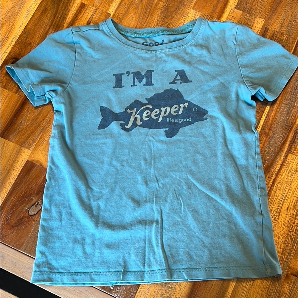 Life Is Good Kids Teal 'I'm a Keeper' T-Shirt